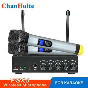 Excelvan PGX5 Microfon Wireless Karaoke Microfon Dual Mini Portabile fără Fir Bluetooth Microfon Pentru PC Speaker în aer liber KTV
