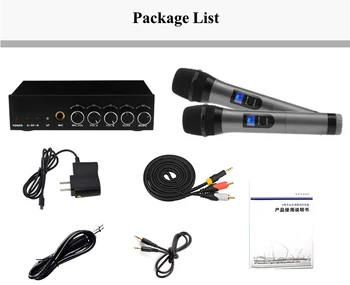 Excelvan PGX5 Microfon Wireless Karaoke Microfon Dual Mini Portabile fără Fir Bluetooth Microfon Pentru PC Speaker în aer liber KTV