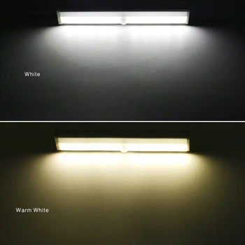Mișcare Senzor de Lumină LED Profil Aluminiu 10LED Inducție 5V Baterii de Iluminat pentru Bar/Bucatarie/Dulap/Sertar/Dulap