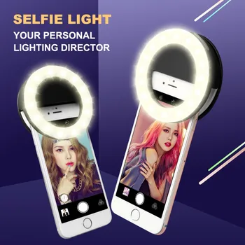 FGCLSY Selfie LED Flash Inel de Telefon Mobil Portabil mini LED Lumină inel Clip Lampa Pentru dispersor lampa Pentru iPhone Samsung Android