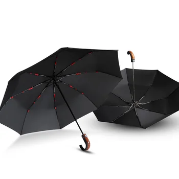 Gental stil Britanic Automată Umbrelă de Ploaie Femei Îndoit Descurca Oamenii fara precipitatii Puternice de Vânt 3 Pliante de Afaceri de Calitate Paraguas