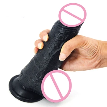 Lățime de 5,0 cm Simulare penis Realistic Dildo Real Glandul+Testicul jucarii Sexuale pentru femei Masaj G-spot introduce vagin Adult vibrator Mare