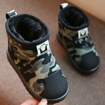 Pentru sugari din Bumbac Pantofi de Iarna pentru Copii Fete Baieti Cizme de Zăpadă Caldă în aer liber pentru Copii Cizme Impermeabil anti-alunecare Copii Cizme de Pluș 2020