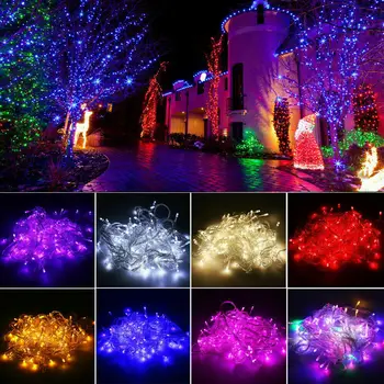AC 110V 220V 10M CONDUS de Basm Șir de Lumini Multicolore Ghirlanda 100 Margele de LED-uri în aer liber rezistent la apa Petrecere de Vacanță Pomul de Crăciun Decor