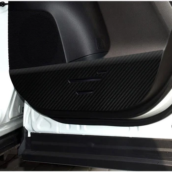 4 buc Mașină Nouă Ușă Laterală Interioară Decal Anti-lovitură de Protecție din fibră de Carbon Flim Autocolant se Potrivesc Pentru Toyota RAV4