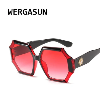 WERGASUN 2020 Poligon de Moda de Lux ochelari de Soare pentru Femei Brand Designer de Bărbat/Femei Ochelari de Epocă Clasic UV400 în aer liber Oculos
