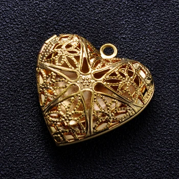 50Pcs/Lot Net Hollow Inima piersic Rama Foto Medalion Cutie de Cupru, Aur, Oțel Negru Pandantiv DIY Epocă de Artizanat Bijuterii