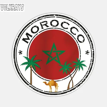 Volkrays Creative Autocolant Auto Maroc Flag Motociclete Accesorii Reflectorizante Impermeabile Acoperi Zgârieturile de Vinil Decal,12cm*12cm