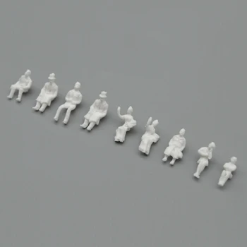 100buc HO model la scara 1/87 nevopsite toate stând figura jucării diorama culoare alb miniatură arhitectura oameni scena de pe strada kituri