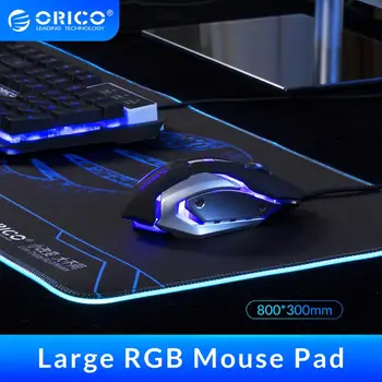 ORICO Mare RGB Gaming Mouse Pad din Cauciuc anti-Alunecare Mouse-ul Mat Colorat cu LED-uri de Iluminat Tastatura Birou Mat pentru Calculator PC LOL PUBG DOTA
