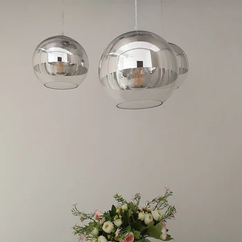 Nordic sticlă lumini pandantiv 15 20 25 30 cm de sticlă agățat de suspendare a corpului de iluminat mese restaurant casa industriale de iluminat interior