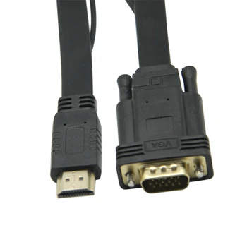 Cablu HDMI HDMI La VGA 1080P HD Cu Audio Cablu Adaptor HDMI LA VGA Cablu placat cu Aur 24K Cablu de conectare