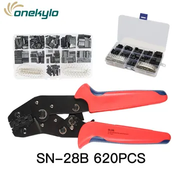 SN-28B sertizare clește de 0,25-1mm2 cu 620pcs Dupont Conector 2,54 mm, Dupont Cablu de Șuntare Pin Header Locuințe Kit