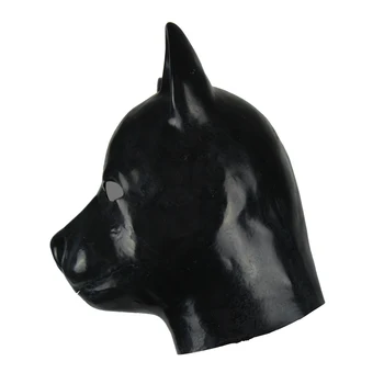 3D mucegai capul plin de latex câine masca de cauciuc capota unisex fetish câine latex dominare sexuala sclavi capota