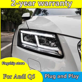 Styling auto pentru Audi Q5 Faruri 2009-2018 Q5 LED Faruri DRL LED Lentilă Fascicul Dublu obiectiv