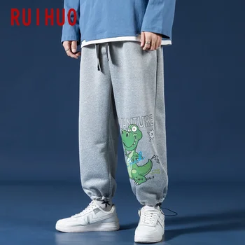 RUIHUO Desene animate Print Pantaloni Casual Barbati Streetwear Joggeri Bărbați Pantaloni Harajuku pantaloni de Trening Barbati Haine Hip Hop Pantaloni 2020 M-5XL