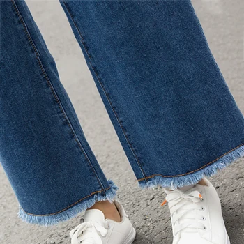 Casual Femei Talie Înaltă Piciorul Drept Larg Vrac Pantaloni din Denim Blugi Noua jean Pantaloni femei jeans pentru femei cu talie înaltă