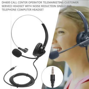 Profesionale 3.5 mm cu Fir Căști de Anulare a Zgomotului Căști Cu Microfon Pentru Call Center companie de E-commerce Vanzator