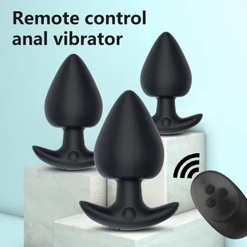 10 Viteza Anal Plug Vibrator din Silicon sex Masculin, Prostata pentru Masaj Butt Plug Anus Vibratoare jucarii Sexuale pentru Barbati G-Spot Stimula Plug Vibrator