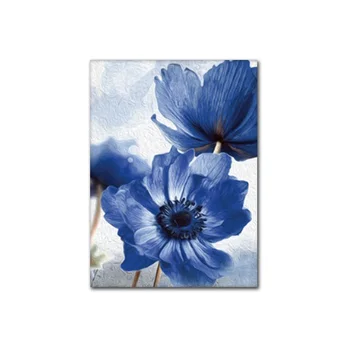 Nordic Stil Modern Frumoase Flori Albastre Postere Decor Acasă Minimalism Pictura Panza De Imprimare Poza Perete Pentru Camera De Zi