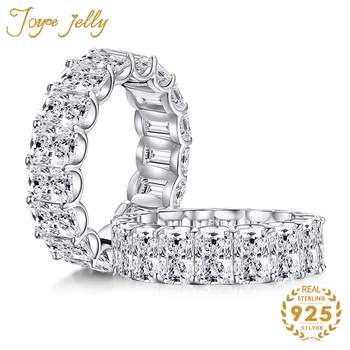 JoyceJelly Trendy 925 de Argint Sterlină Femei Inele cu Create Moissanites Smarald Tăiat Femei frumoase Cadouri de Nunta en-Gros 2020