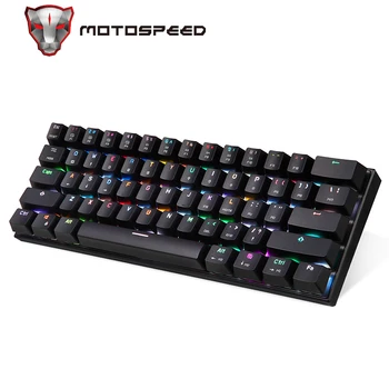 Motospeed CK62 Wireless Mecanice de Gaming, Tastaturi 61Keys RGB lumina de Fundal