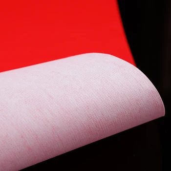 Festivalul de primăvară Cuplete Caligrafie Hârtie Roșie pe Jumătate Coapte Xuan Hârtie Non-decolorare Roșu Hârtie Xuan pentru Scris Hârtie de Tăiere