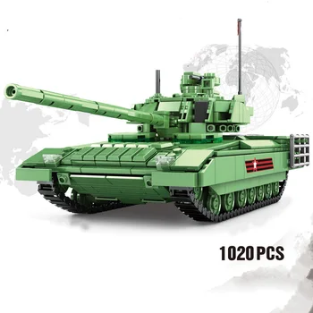 Militar seria de al doilea RĂZBOI mondial Rusia T-14 Tanc Principal de Luptă DIY Model de Blocuri Caramizi Jucarii si Cadouri