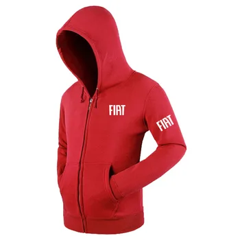 Primavara Toamna Fiat logo cu Fermoar, Hanorace Moda Barbati Hanorac Jacheta cu fermoar Hoody Brand