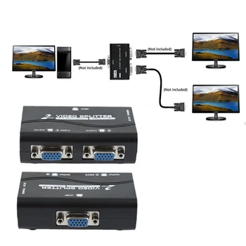 1 buc la 2 Monitoriza de la 1 la 2 Split, Ecran VGA Splitter Video Splitter Duplicator Adaptor cu cablu USB