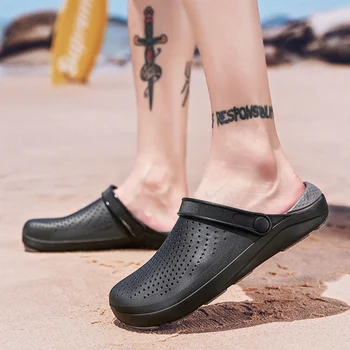 Croc Grădină Pantofi Pentru Bărbați Respirabil Cu Uscare Rapidă Sandale De Vară De Moda Se Răcească, Papuci De Plaja Jeleu Pantofi Barbati Saboți Dimensiune 40-47