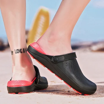 Croc Grădină Pantofi Pentru Bărbați Respirabil Cu Uscare Rapidă Sandale De Vară De Moda Se Răcească, Papuci De Plaja Jeleu Pantofi Barbati Saboți Dimensiune 40-47