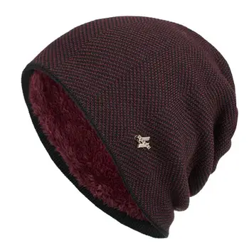 Mai cald Tricotate Pălării de Moda Blană Nouă Garnitură de Lână Groasă Cald Tricot Căciuli Balaclava Pălărie de Iarnă pentru Bărbați, Femei Capac Chelioși Capota