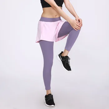 2 In 1 Femei de Compresie Pantaloni de Yoga cu Pantaloni Spandex Respirabil de Înaltă Talie Jambiere Sală de Fitness, Sport Jogging Pantaloni de Funcționare