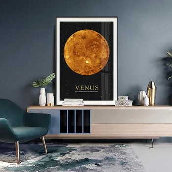 Astronaut Luna Marte Moda Poster Univers Spațiu Panza Pictura si Printuri de Arta de Perete de Imagine pentru Camera de zi de Decorare Acasă