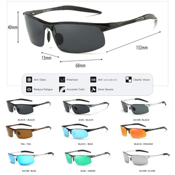 Bărbați ochelari de Soare Polarizat Militare Ochelari de Aluminiu Magneziu Ochelari de Soare de Conducere HD Ochelari Pentru Bărbați/Prod Oculos masculino de sex Masculin
