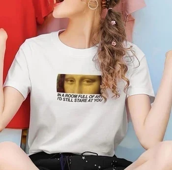 Kuakuayu HJN ÎNTR-O CAMERĂ PLINĂ DE ARTĂ, AȘ MAI uita LA TINE T-shirt ' 90 Estetice Înger Sarut Grafic Hipster Tees