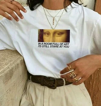 Kuakuayu HJN ÎNTR-O CAMERĂ PLINĂ DE ARTĂ, AȘ MAI uita LA TINE T-shirt ' 90 Estetice Înger Sarut Grafic Hipster Tees