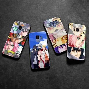 Naruto Anime Echipa 7 Sasuke sticla coque Telefon caz acoperire shell Pentru Samsung Galaxy S8 S9 S10 S10e Nota 8 9 10 Plus