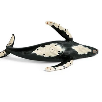 Simulare Animal Marin Model De Cauciuc Moale Balenă Cu Cocoașă Model Model Animal Ornamente
