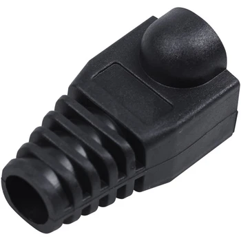 50pcs Negru Boot Capac Plug Cap Pentru RJ45 Cat5/6 Cablu Conector Modular Rețeaua en-Gros