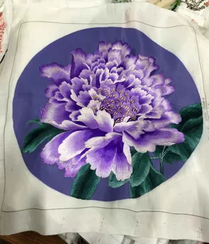 Manual de Mătase Pură Cusatura Broderie Pictura Arte Decor / Magnolie,Bujor,floare de Lotus,Japonia Chlorophytum,păsări fluture