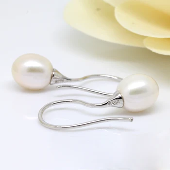 Moda bijuterii naturale de apă Dulce pearl Cercei Pentru Femei Argint 925 Cercei cu perle Bijuterii petrecere de nunta cadou