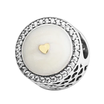 Se potriveste pentru Pandora Farmecul Bratari Pretioase Inima Margele cu 14K Aur Real Argint 925 Bijuterii Transport Gratuit