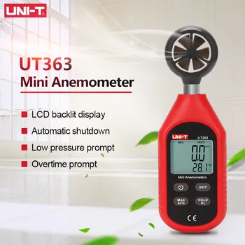 UNITATEA UT363 Anemometru Portabil Digital punct de Măsurare a Temperaturii Tester LCD Display Fluxul de Aer Viteza Vântului Metru