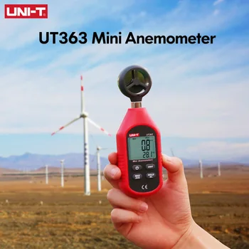 UNITATEA UT363 Anemometru Portabil Digital punct de Măsurare a Temperaturii Tester LCD Display Fluxul de Aer Viteza Vântului Metru