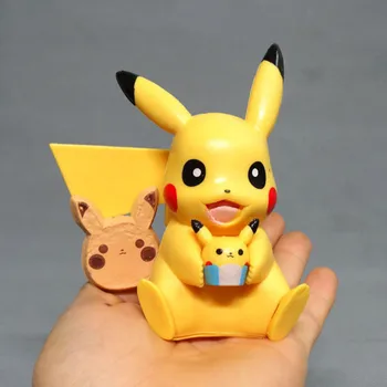 Pokemon Drăguț Păpuși Anime-ul Japonez de Acțiune Figura Ziua de Decorare Tort Ornament PVC Model de Jucarii Pentru Copii Cadouri