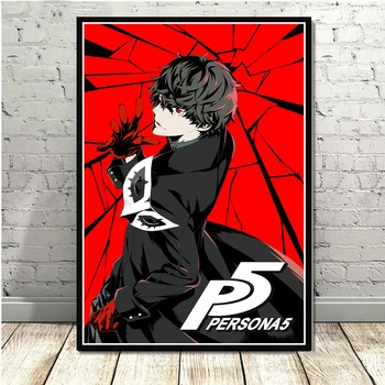 Persona 5 Joc Video Poster de Arta de Perete Imagine Postere si Printuri Panza Pictura pentru Camera Decor Acasă