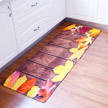 Dimensiuni 60x180cm Covor Antiderapant Mat pentru Podeaua din Bucătărie Timp Usa Mat Stil Vintage Covor anti-Alunecare Dormitor, Noptiere, Saltele