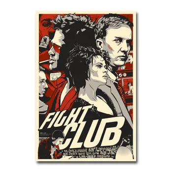 Arta de Matase Sau Panza de Imprimare Fight Club Brad Pitt Clasic Fierbinte Film Poster 13x20 24x36 inch Pentru Camera Decor Decor-003